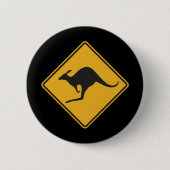 Kangaroo-teken Ronde Button 5,7 Cm (Voorkant)