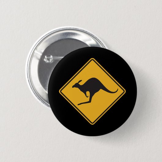Kangaroo-teken Ronde Button 5,7 Cm (Voorkant /achterkant)