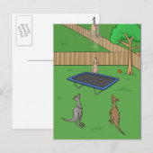 Kangaroo Trampoline Bounce Briefkaart (Voorkant / Achterkant)