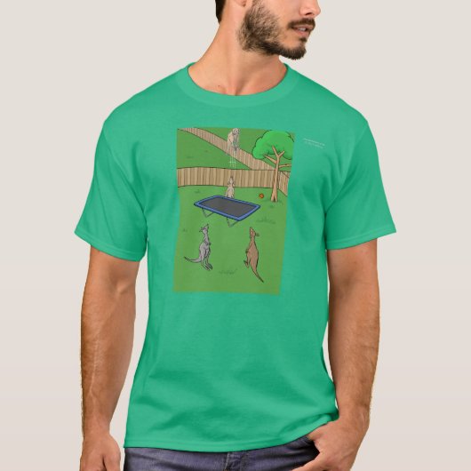 Kangaroo Trampoline Bounce T Shirt (Voorkant)