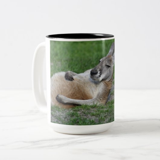 Kangaroo Tweekleurige Koffiemok (Voorkant links)