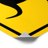 Kangaroo-verkeerswegteken Poster (Hoek)