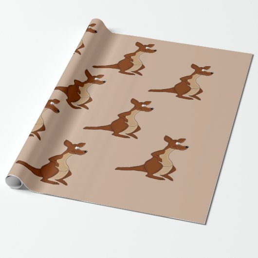 Kangaroo-verpakkingspapier Cadeaupapier (Uitgerold)