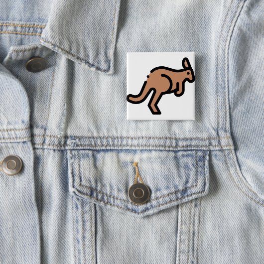 Kangaroo Vierkante Button 5,1 Cm (In situ)