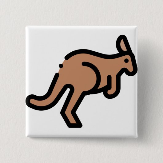 Kangaroo Vierkante Button 5,1 Cm (Voorkant)