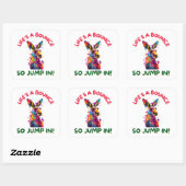 Kangaroo Vierkante Sticker (Vel)