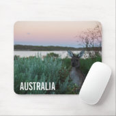 Kangaroo Wildlife Sunset Lake Australia Muismat (Met muis)