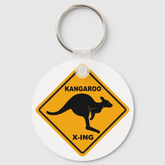 Kangaroo Xing Sign Sleutelhanger (Voorkant)
