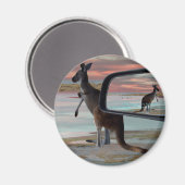 Kangaroo Zee Breezes Illusion Art, Magneet (Voorkant / Achterkant)