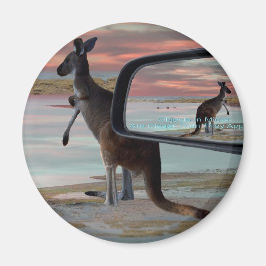 Kangaroo Zee Breezes Illusion Art, Magneet (Voorkant)