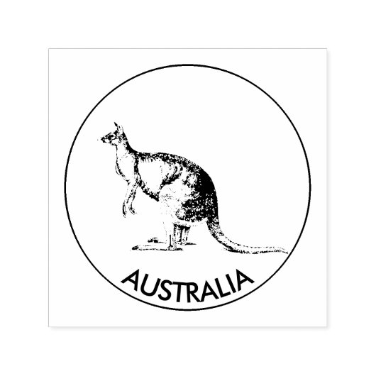 Kangaroo Zelfinktende Stempel (Design)