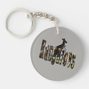 Kangaroos Afbeelding Logo met Kangaroo, Sleutelhanger