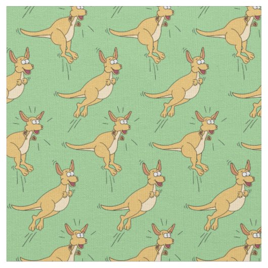 Kangaroos Cute Kinder Cartoon Stof (Close Up)
