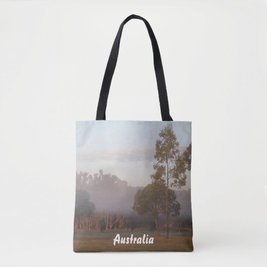 Kangaroos in de mist canvas tas (Voorkant)