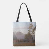 Kangaroos in de mist canvas tas (Achterkant)
