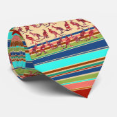 Kangaroos & Stripes Patroon + uw ideeën Stropdas (Opgerold)