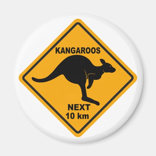 Kangaroos Volgende 10 km Magneet (Voorkant)
