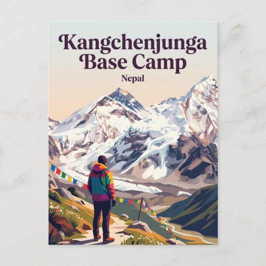 Kangchenjunga Basiskamp Nepal Briefkaart (Voorkant)