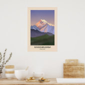 Kangchenjunga Berg Himalaya Poster (Keuken)