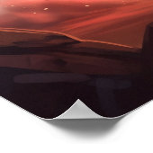 Kangeroe Rood Neon Outback Poster (Hoek)