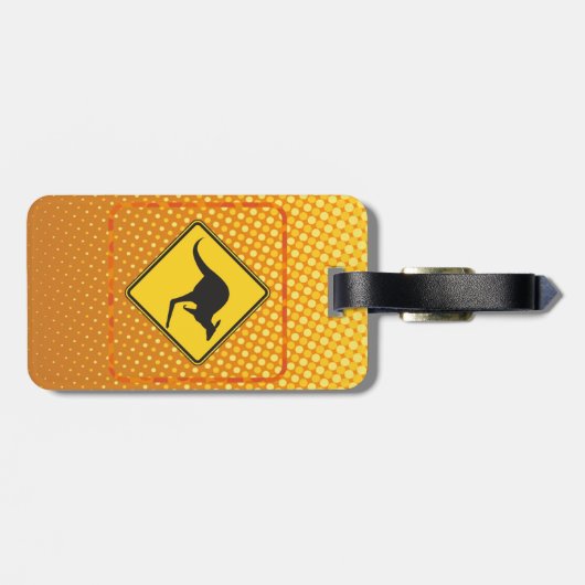 Kangeroo Overstekende Bagage Label (Achterkant horizontaal)