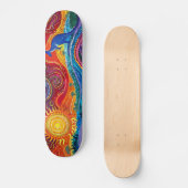 Kangoeroe - Aboriginal Style - Skateboard Deck (Voorkant)