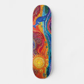 Kangoeroe - Aboriginal Style - Skateboard Deck (Voorkant)