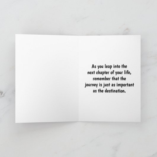 Kangoeroe Afstuderen gepersonaliseerd Kaart (Binnen)