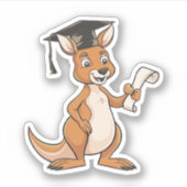 Kangoeroe-Afstuderen Sticker (Voorkant)