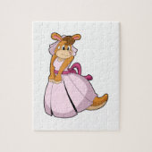 Kangoeroe als bruid met trouwjurk legpuzzel (Verticaal)