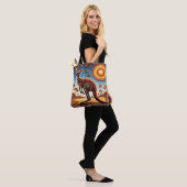 Kangoeroe Aussie Aboriginal Art stijl Wildlife Tote Bag (Op model)