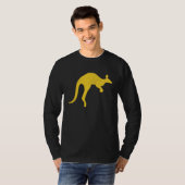 Kangoeroe Aussie Australië Roo Geel Kangoeroe T-shirt (Voorkant volledig)