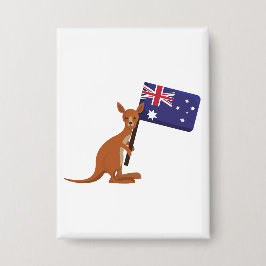 kangoeroe australië vlag button