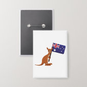 kangoeroe australië vlag button (Voorkant / Achterkant)