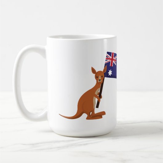 kangoeroe australië vlag koffiemok (Links)