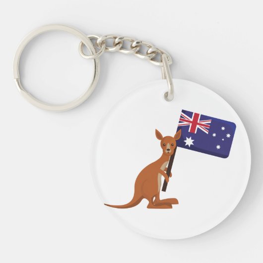 kangoeroe australië vlag sleutelhanger (Voorkant)