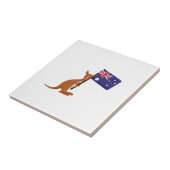 kangoeroe australië vlag tegeltje (Zijkant)