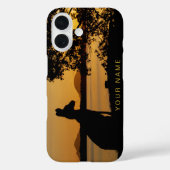 Kangoeroe Australië Zwart & Goud Zonsondergang Sil Case-Mate iPhone Case (Achterkant)