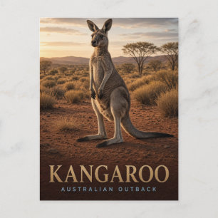 Kangoeroe Australisch Outback Wildlife DIER Briefkaart