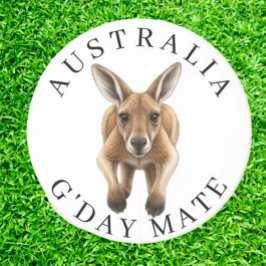   Kangoeroe Australisch thema wildleven feest Zandsteen Onderzetter