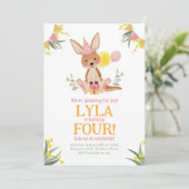 Kangoeroe Australische dier verjaardag Kaart (Staand voorkant)