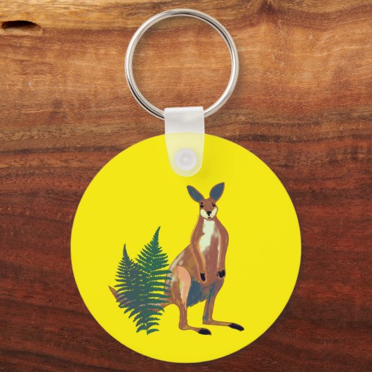 Kangoeroe, Australische dieren Sleutelhanger (Achterkant)