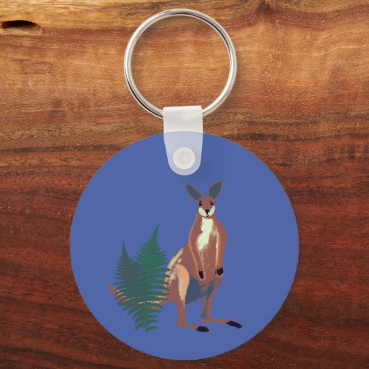 Kangoeroe, Australische dieren Sleutelhanger (Voorkant)