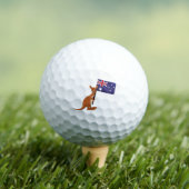 kangoeroe australische vlag golfballen (Insitu Shirt)