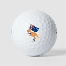 kangoeroe australische vlag golfballen