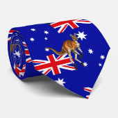 Kangoeroe Australische vlag patroon achtergrond Stropdas (Opgerold)