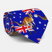 Kangoeroe Australische Vlag Patroon Stropdas (Opgerold)