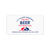 Kangoeroe bier, Australische vlag, Kerstmis Etiket (Voorkant)