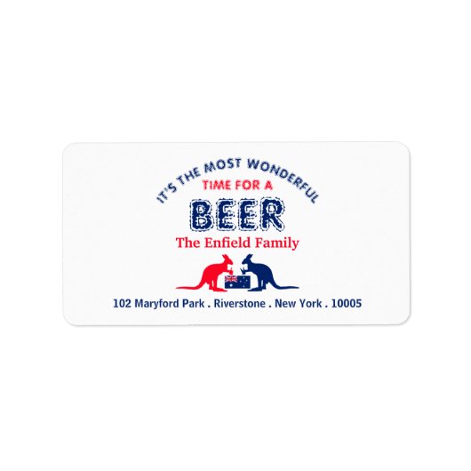 Kangoeroe bier, Australische vlag, Kerstmis Etiket (Voorkant)