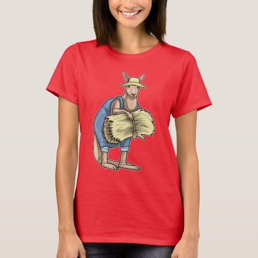 kangoeroe-boerenstro t-shirt (Voorkant)